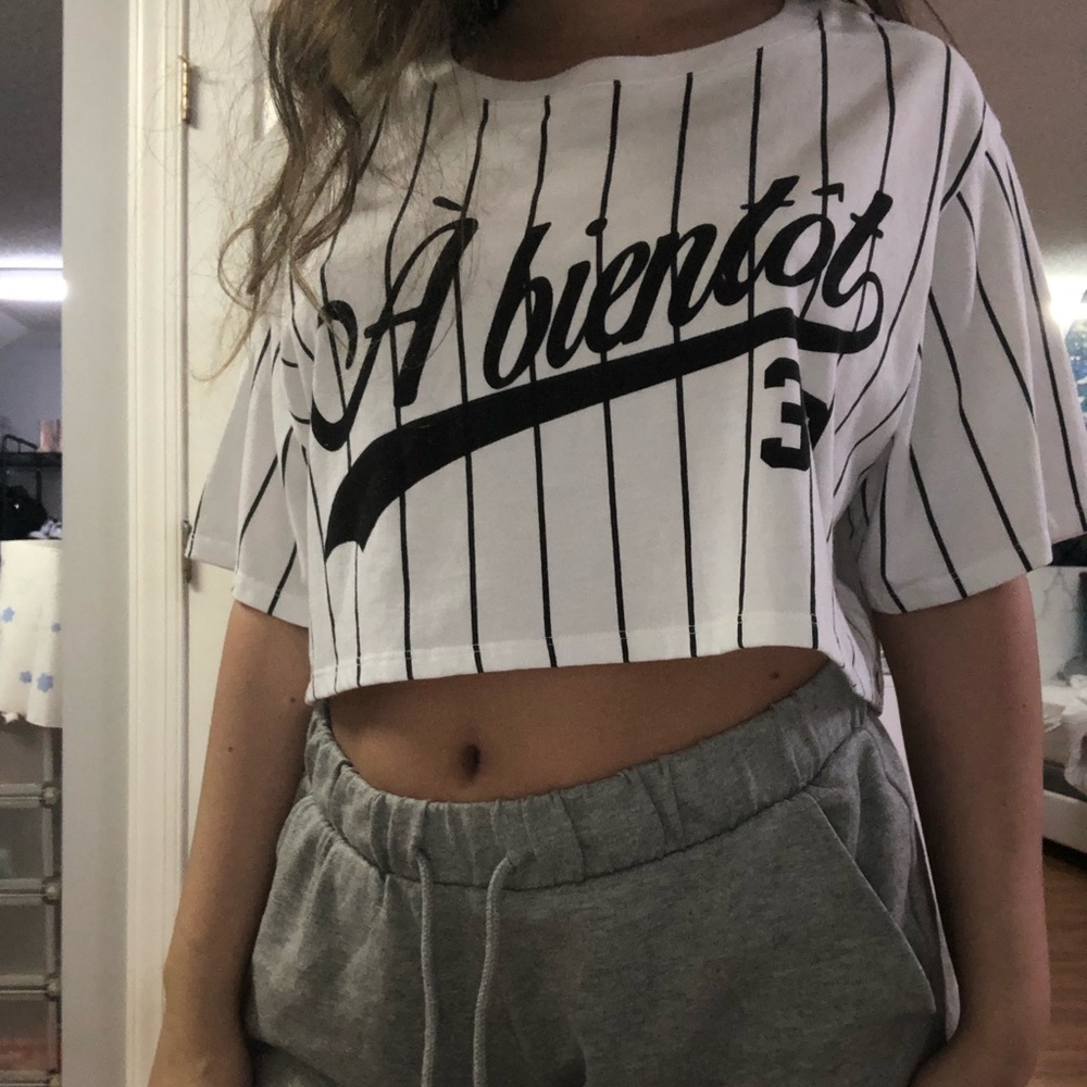 White crop top